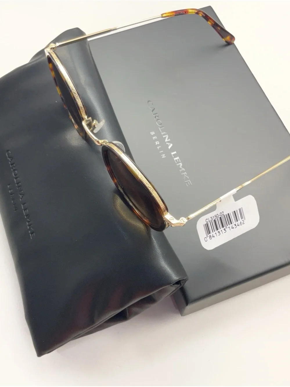 Carolina Lemke Tortoise Round Women’s Sunglasses - Brown Lenses